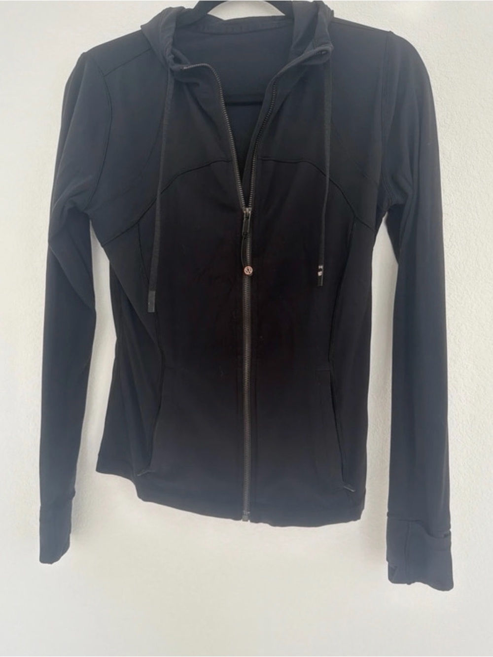 lululemon athletica Black Full-Zip Hooded Define Athletic Jacket